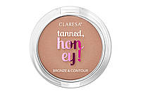 Claresa, Бронзатор для контура лица Tanned Honey!, тон 13 Shimmery, 10 г