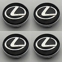 Колпачки с логотипом Lexus черные 60 мм 56 мм