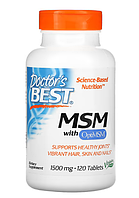 МSМ с OptiMSM Метилсульфонилметан МСМ Doctor's Best 1500 мг 120 таблеток