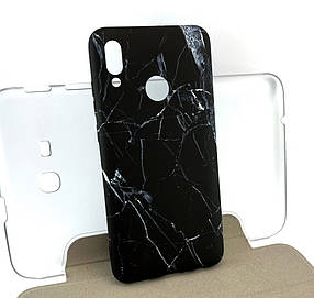 Чохол на Huawei P Smart 2019, Honor 10 Lite накладка силіконовий бампер Marble чорний