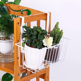 Полиця навісна на двері та тумбочку Кошик 27.5х12х22.5 см Білий