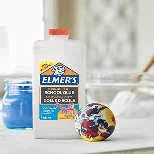 Клей канцелярський Білий Elmer's 946 мл ідеальний для створення слаймів Елмерс (00386)