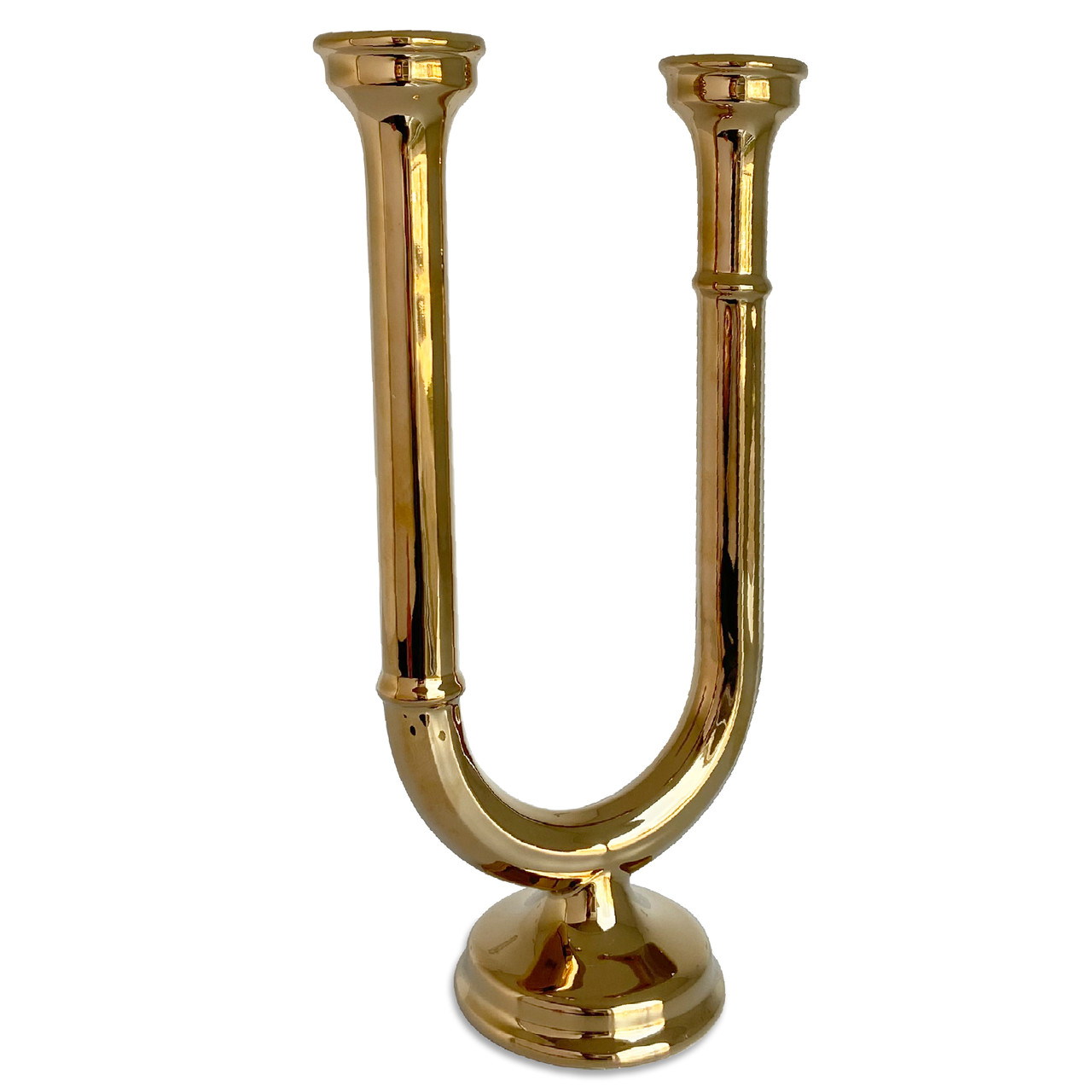 Підсвічник керамічний Henriette Artu 18*30 см золото D17639