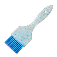 Кисть для балаяжа, окрашивания волос широкая 18,5х5,5 см пластик/нейлон синяя