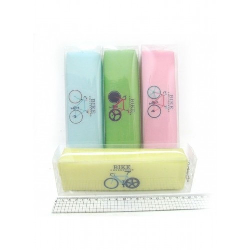 Пенал 1 відділення силікон No1235 Bike 19*5.5*4см, PVC, mix 4