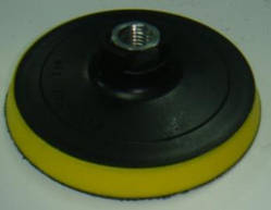 Платформа для шліфувальних та полірувальних кругів мяка з липучкою d-125мм. (жовта)