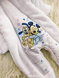 Демісезонний махровий конверт + комбінезон для новонароджених хлопчиків, Діснеївський принт, фото 5