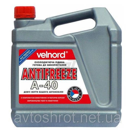 Антифриз VELVANA A40 -36°C червоний 4,9 кг