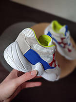 Кроссовки Adidas Yeezy 500 Grey/Blue серые с синим и красным женские кроссовки адидас изи 500, фото 4