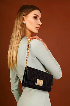 Сумка клатч жіноча чорна код 7-5340