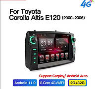 Junsun 4G Android магнитола для Toyota corolla e120 2000-2006 wifi 2+32 4G MTK DSP Full 6"