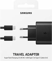 Сетевое зарядное устройство Samsung 45W PD Wall Charger Type-C Cable Black