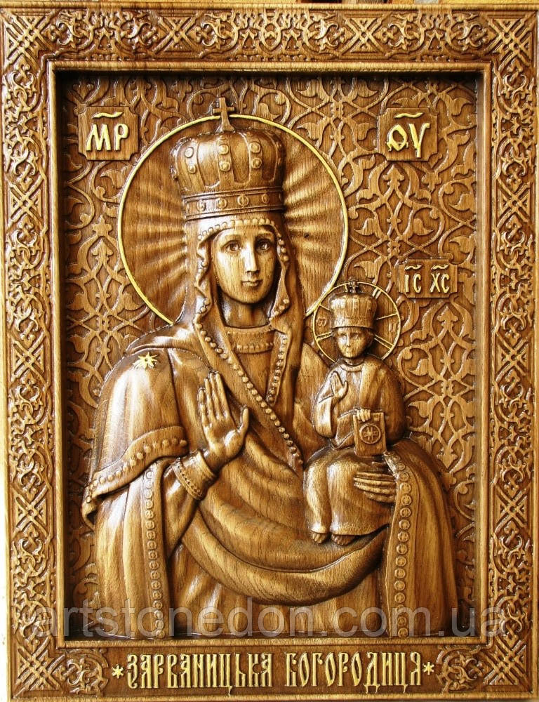 Ікона Божої Матері Зарваницької різьблена