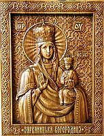 Ікона Божої Матері Зарваницької різьблена