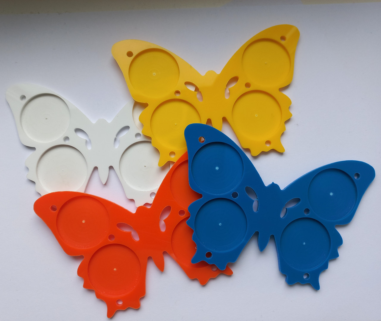 Органайзер для набору бісеру метелик, 4 шт. на палітрі. Розмір загальний 126Х90 мм, фото 1