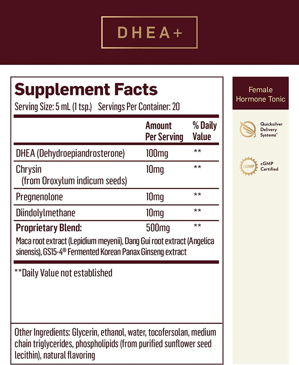 Quicksilverscientific DHEA + / ДГЭА+ Женский гормональный тоник 100 мл