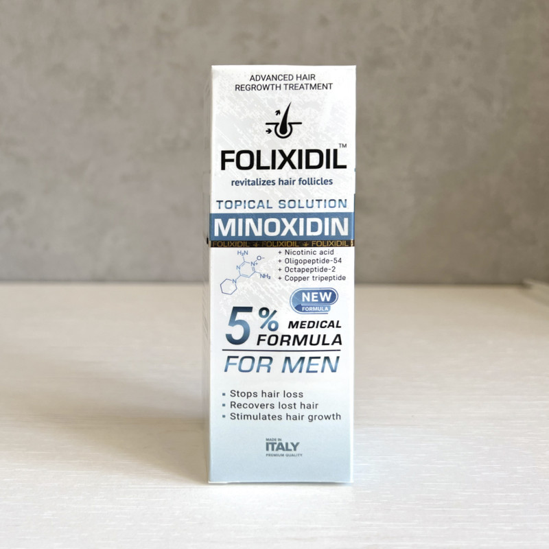 Folixidil 5% (Фоліксідил 5%) 60мл міноксидин від випадіння волосся, облисіння для швидкого росту волосся