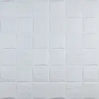 Потолочная 3D панель белые рваные кубики ( HP-TK01-8 ) самоклеющаяся 3D панель