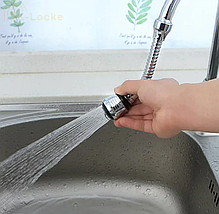 Гнучка насадка для крана Turbo Flex 360 аератор економець води BR000114, фото 5