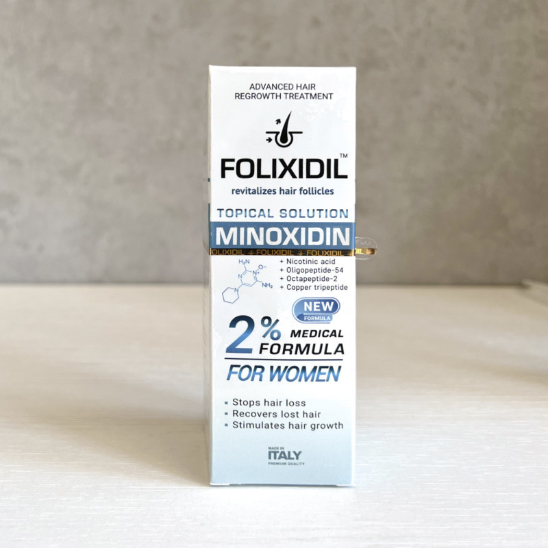 Folixidil 2% (Фоліксідил 2%) 60мл міноксидин від випадіння волосся, облисіння для швидкого росту волосся