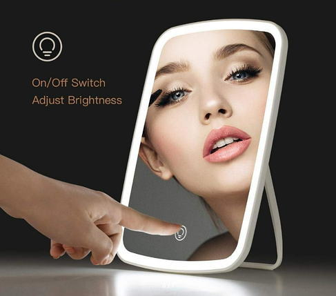 Дзеркало з підсвіткою для макіяжу акумуляторне Jordan Judy LED Makeup Mirror BR000118, фото 1
