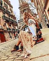 Картина по номерам Q2273 40х50см "Пеша прогулка по Парижу" Mariposa