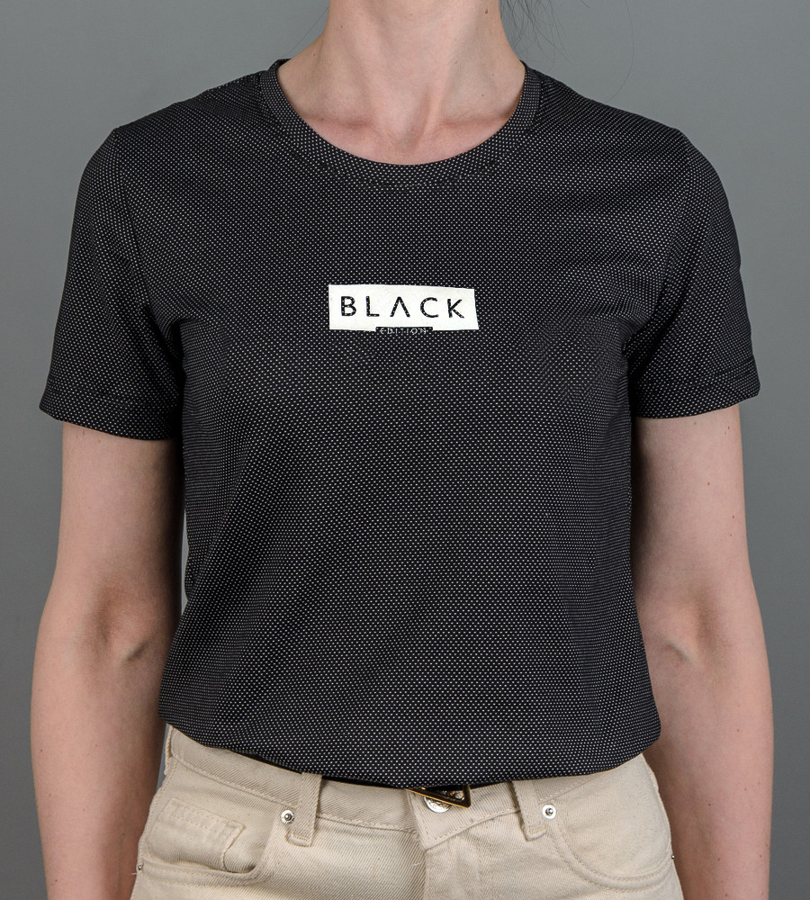 Футболка жіноча Black 2286ж (Уп.4шт M-XXL), Чорний (крапки)