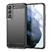 Чохол бампер силіконовий для Samsung S21 FE G990 ( Самсунг ) Колір Чорний (Black) Carbon карбон