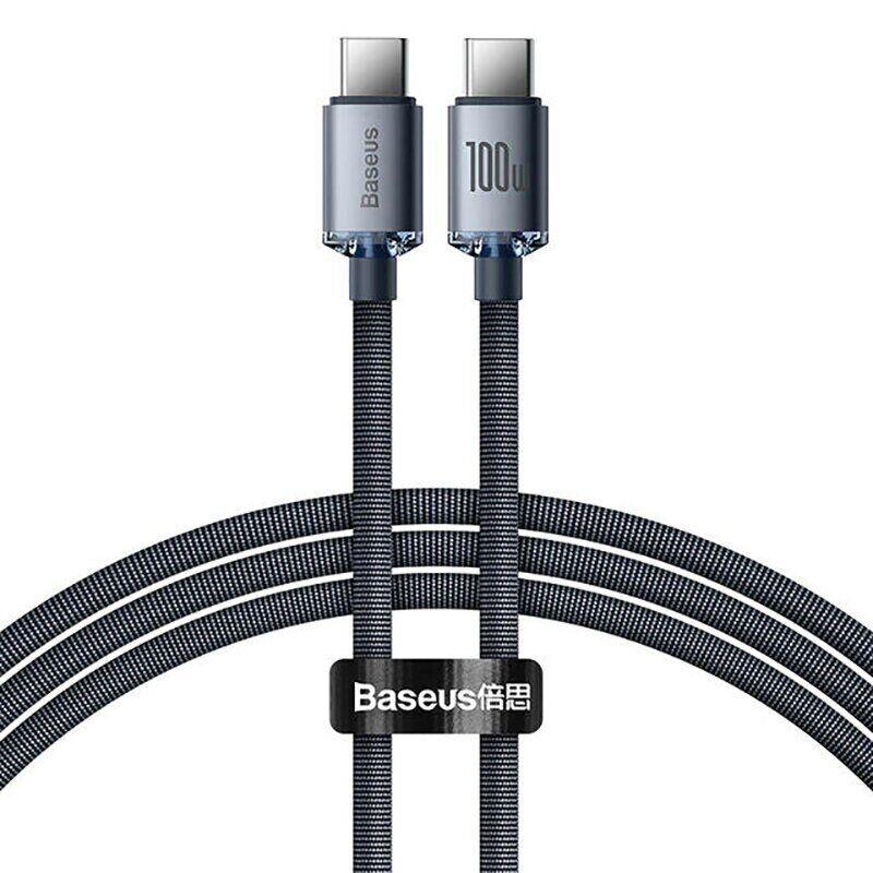 Кабель зарядний Baseus Crystal Shine Series Type-C to Type-C 100 W 1.2 м Black (CAJY000601)