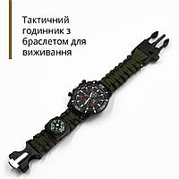 Тактические часы с браслетом с паракорду Survival Paracord Наручные часы для выживания