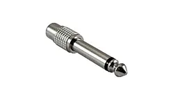 Штекер 6.3 мм (тато) на RCA Тюльпан (мама) Адаптер Перехідник