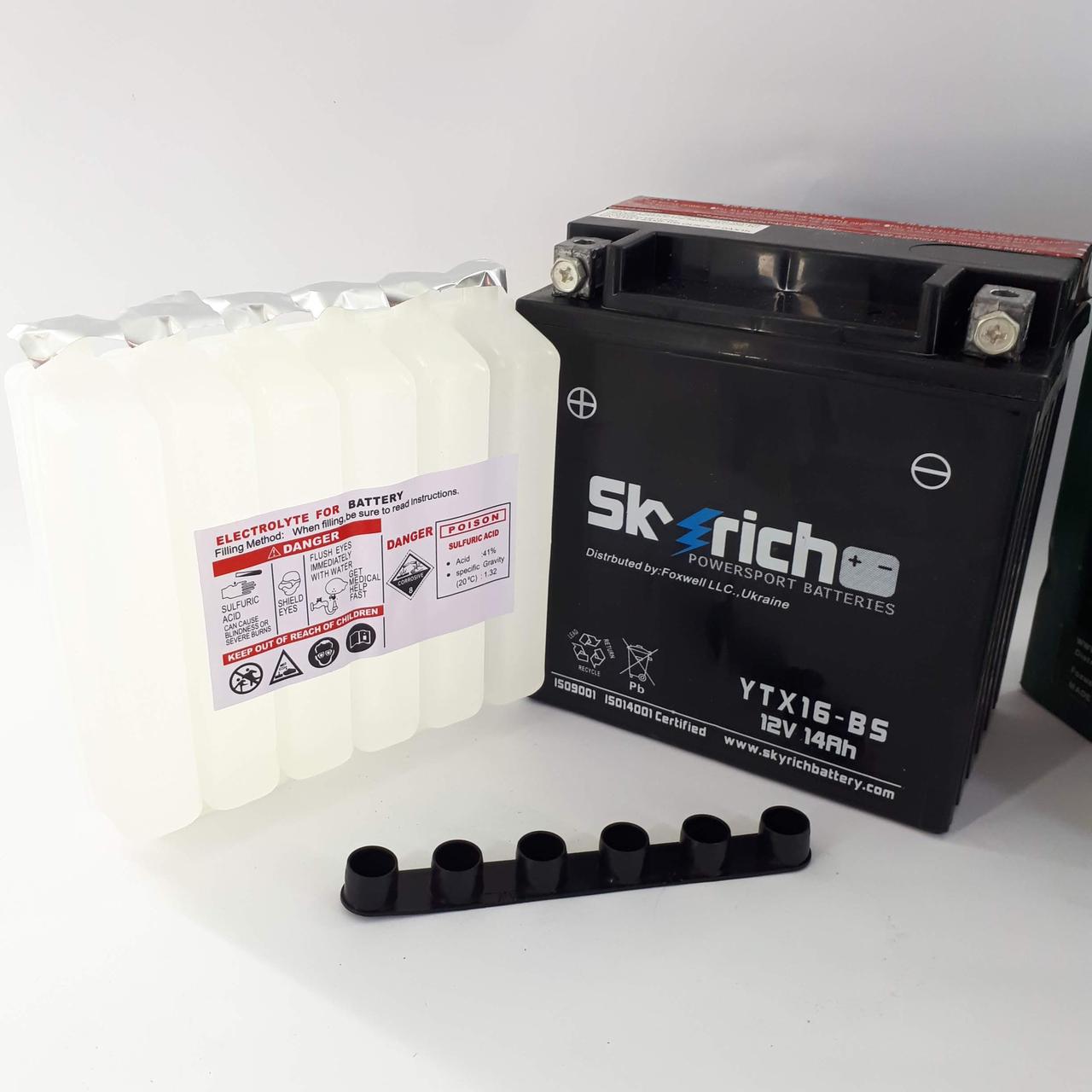 Акумулятор 12V14Аh YTX16-BS кислотний  L150хW87хH161мм, фото 1