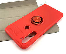 Чохол для Xiaomi Redmi Note 8 накладка на бампер протиударний з кільцем магнітом Color Ring червоний, фото 2