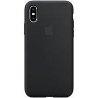 Чехол Silicone Case для iPhone Xs Max Black (силиконовый чехол черный силикон кейс Хс Макс) FULL
