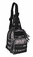 Тактическая сумка - рюкзак через плечё с системой MOLEE - Питон серый