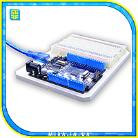 Подставка пластиковая для Arduino UNO и макетной платы BB-400х400 тонкая