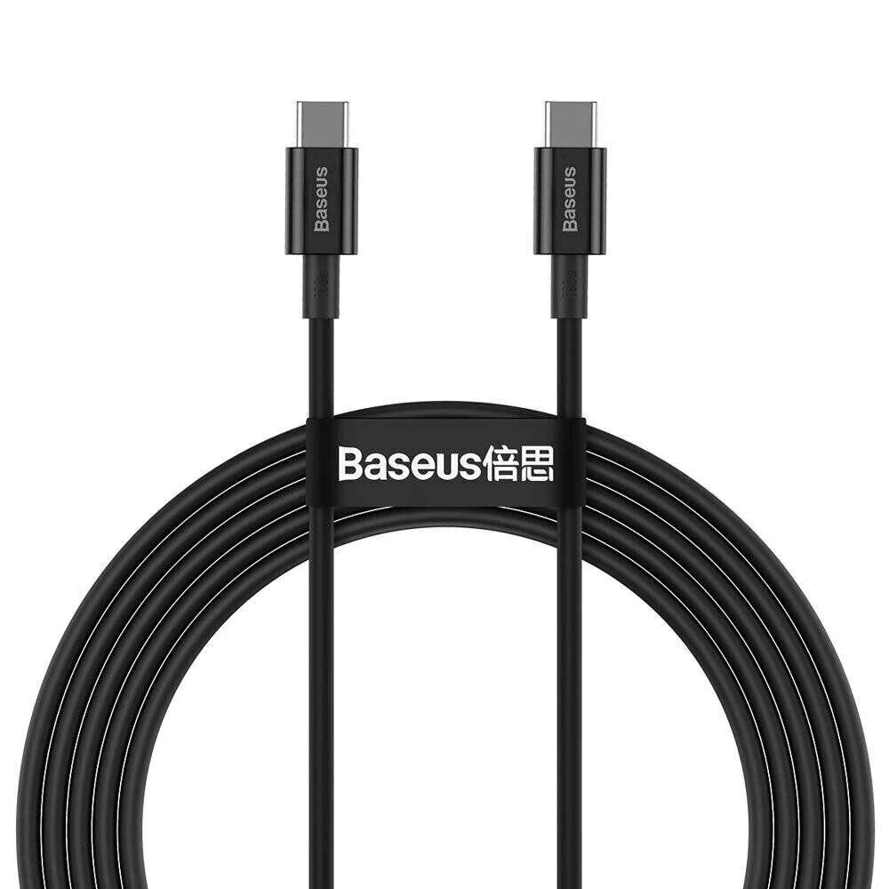 Кабель зарядный Baseus Superior Series Type-C to Type-C 100W 2м Black (CATYS-C01)