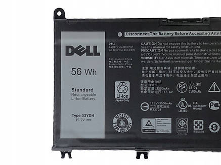 Акумулятор DELL 33YDH Inspiron G3 3579 3779 3500 mAh 56 Wh 15.2 V Оригінал (під замовлення 14 днів), фото 2