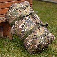 Армейская сумка камуфляж мультикам, Баул военный вещевой тактический непромокаемый прочный с пропиткой (130 л)