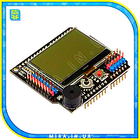 Модуль ЖК-дисплей с джойстиком и зуммером RobotDyn 128x64