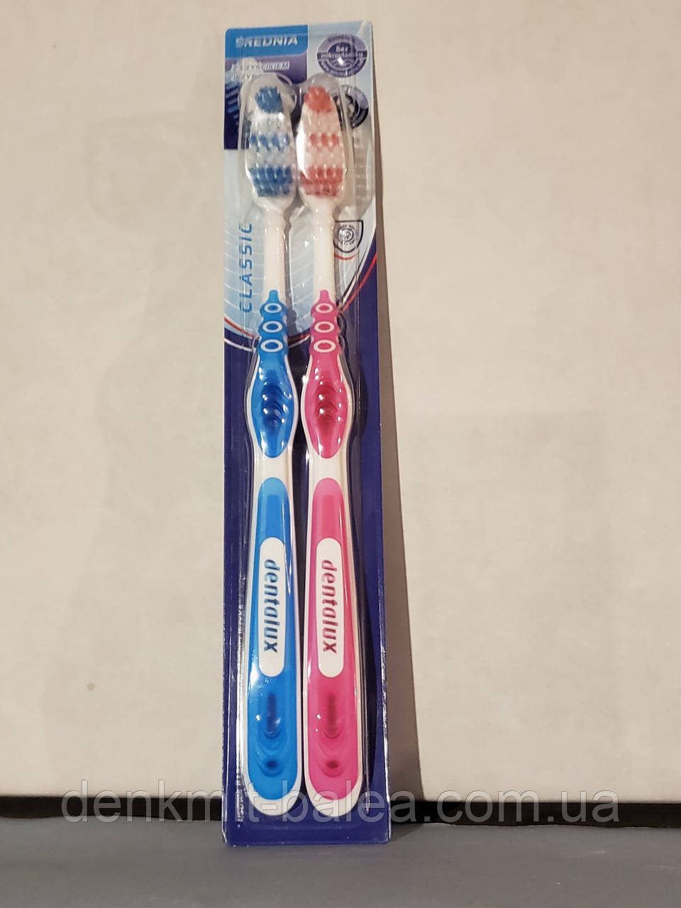 Зубна щітка середньої жорсткості Dentalux Classic Srednia 2 шт
