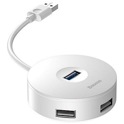USB-хаб Baseus Round box USB 3.0 to USB 3.0х1 + USB 2.0х3 White (CAHUB-F02)