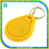 Брелок RFID/NFC Mifare Mf1 S50 13.56 MHz Желтый