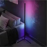 Угловая LED RGB лампа торшер с пультом ДУ и управлением с телефона, подсветка комнаты напольная 543IM-65