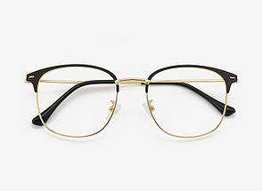 Окуляри для роботи за комп'ютером Еліт у золотій оправі з чохлом, фото 2