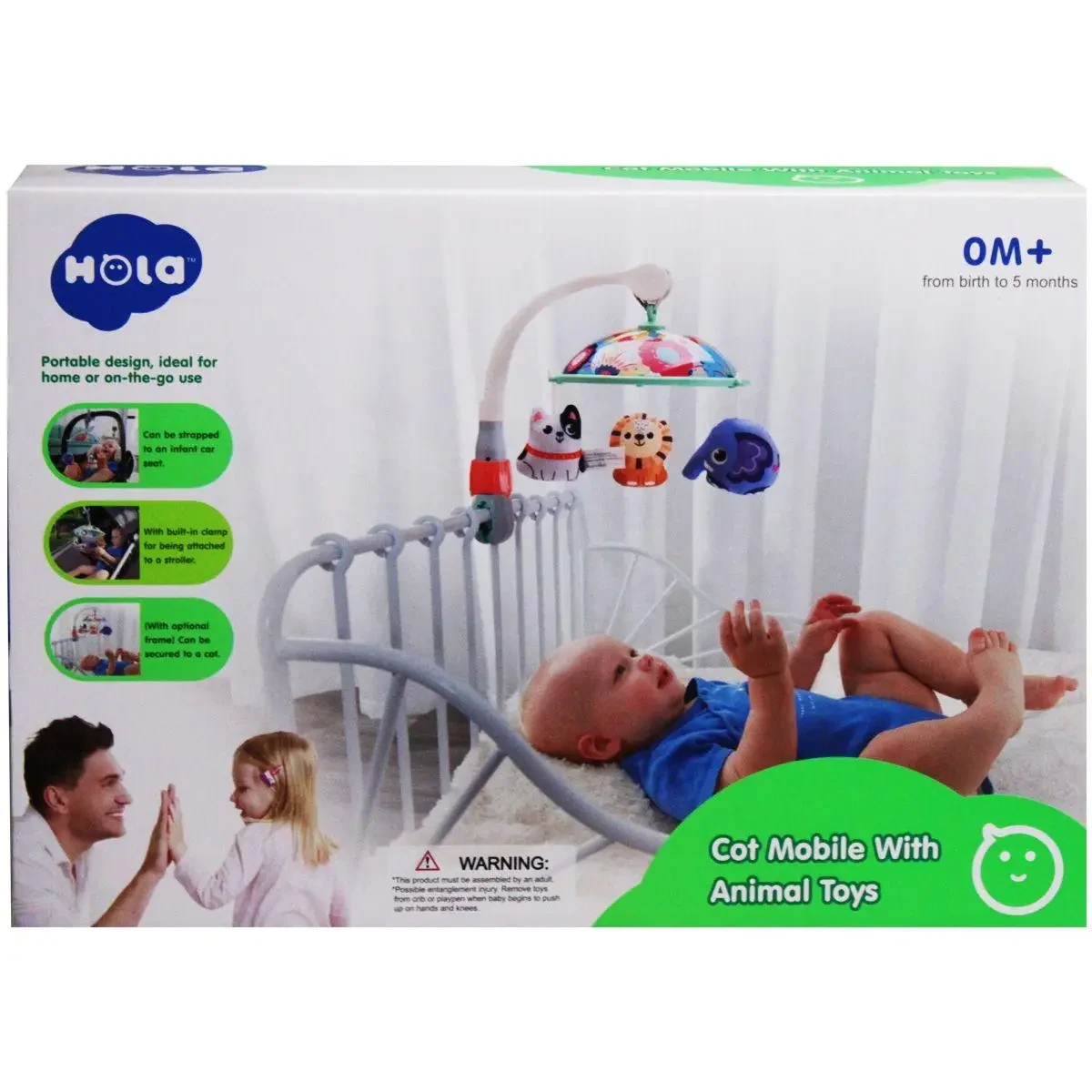 Карусель E 298 (12) "Hola", 3 текстильні підвіски, в коробці, фото 1