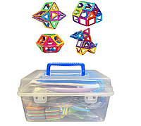 Магнитный конструктор Magic Magnet в чемодане, 40 деталей, Детская 3D головоломка для создания объемных