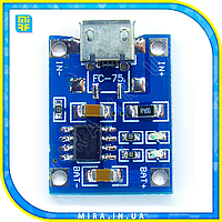 Контроллер заряда Li-Ion аккумуляторов TP4056 с microUSB