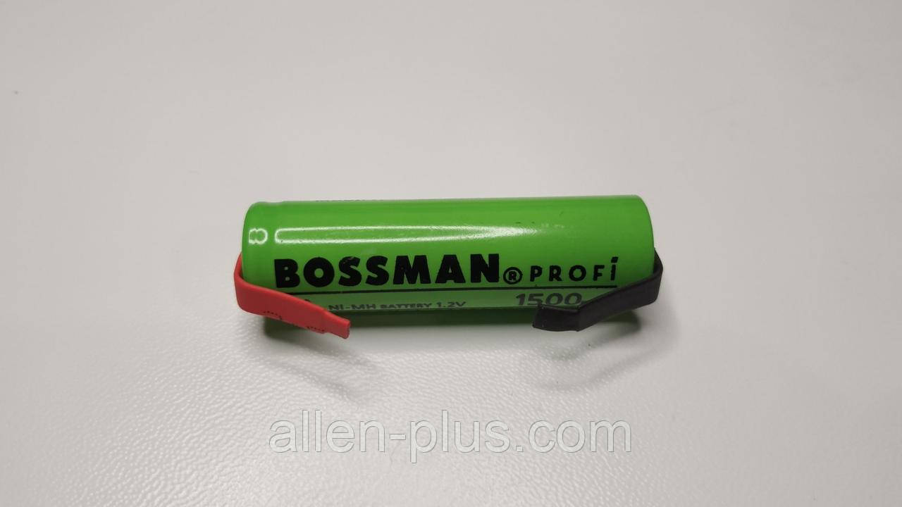 Акумулятор технічний BOSSMAN PROFI Ni-MH AA/HR6 1,2V 1500 mAh з пелюстками під паяння