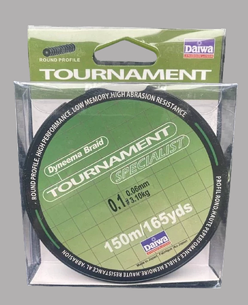 Шнур для риболовлі Daiwa Tournament Specialist Green x4 150m (#0.1) 0.06мм/3.1kg, фото 1